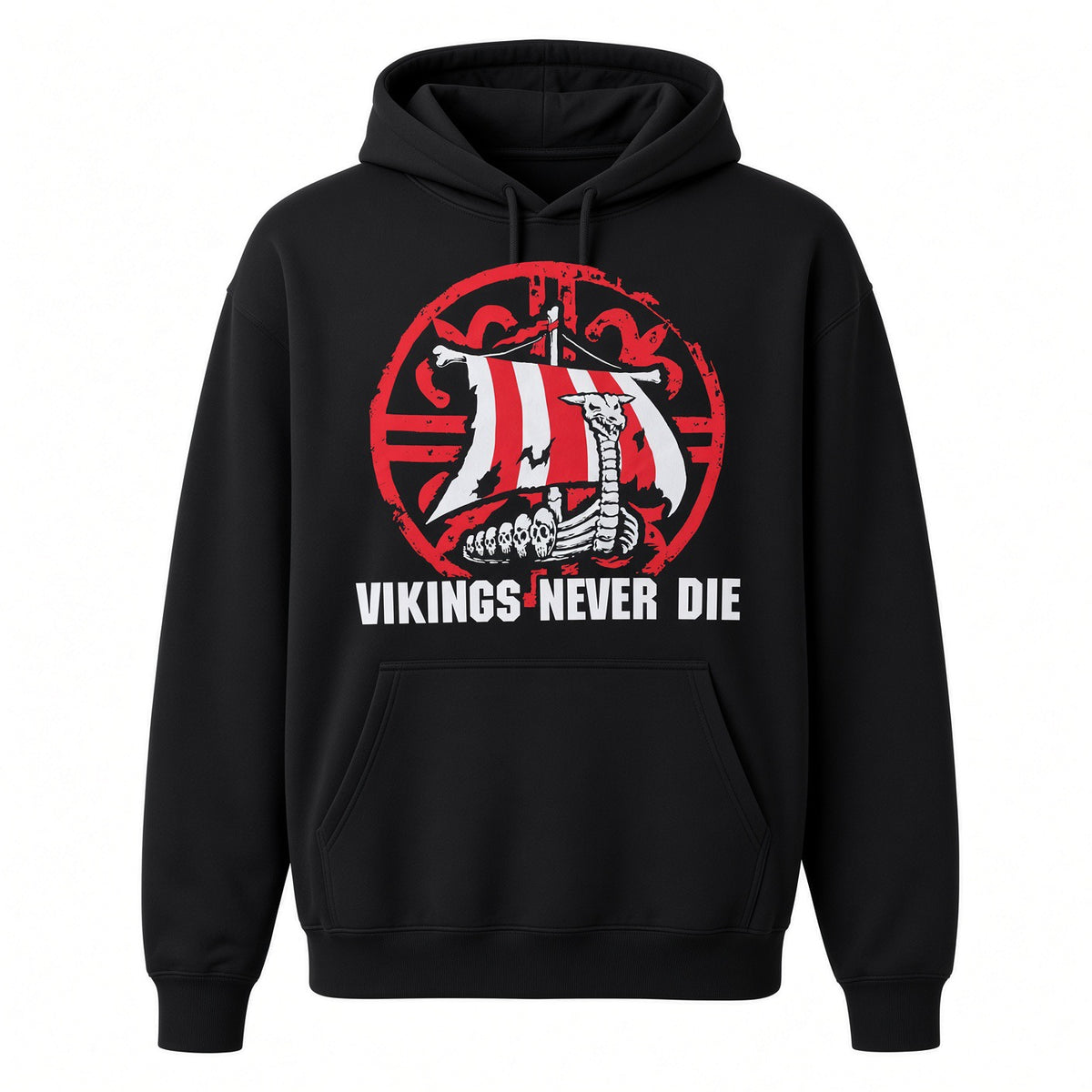 NYHET - Vikings Never Die - Hoodie